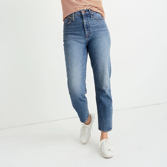 MADEWELL Classic Straight Denim Jeans Medium Wash Ankle size 26 - Picture 1 of 4